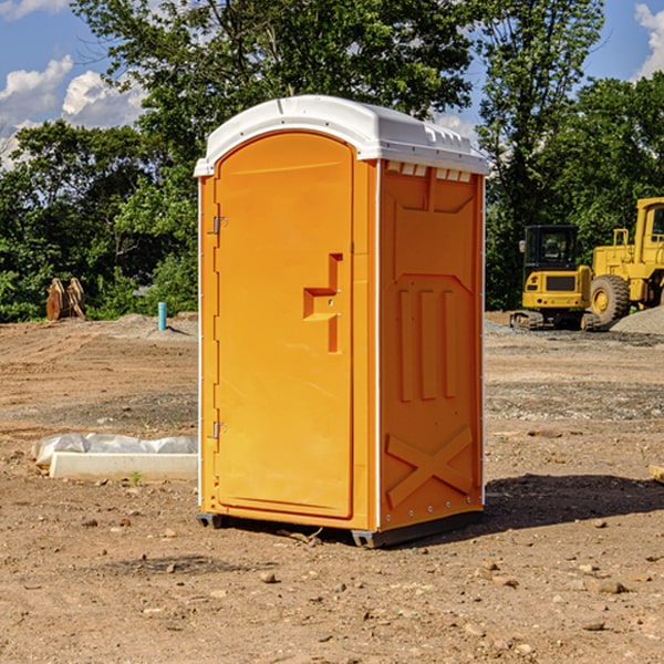 how often are the porta potties cleaned and serviced during a rental period in Terrell County